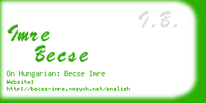 imre becse business card